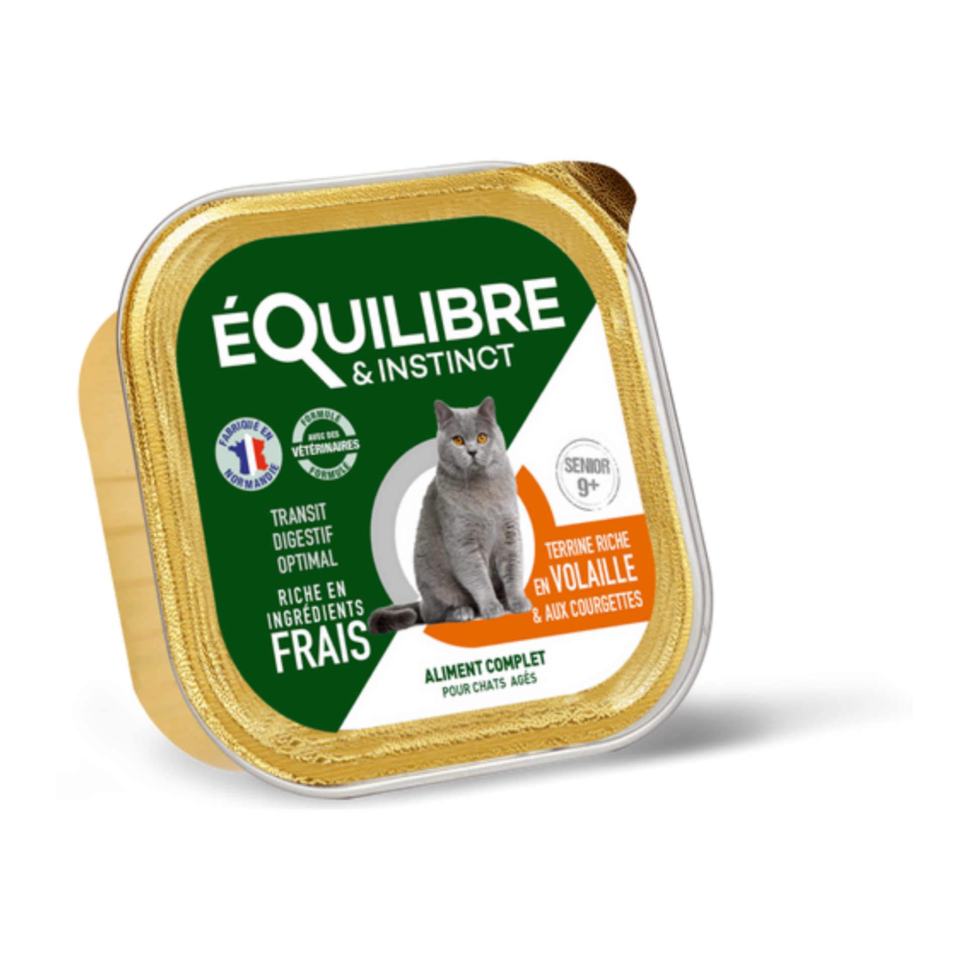 Pâtées riches en volaille & aux courgettes (Chat âgé) 85 g – Équilibre & Instinct