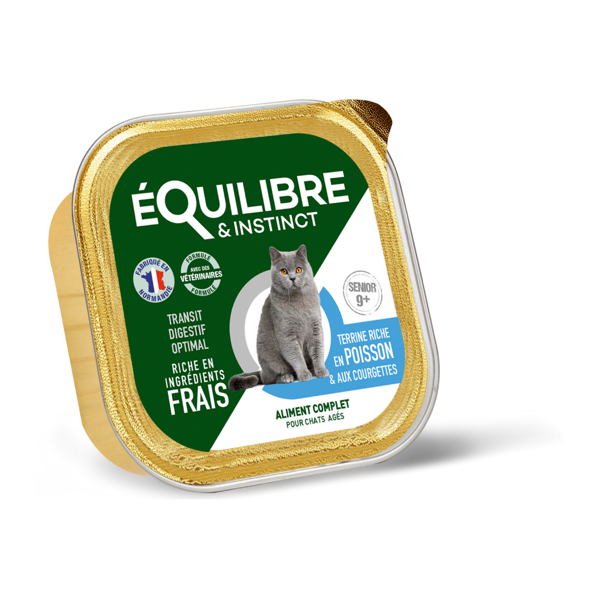 Pâtées riches en poisson & aux courgettes (Chat âgé) 85 g – Équilibre & Instinct