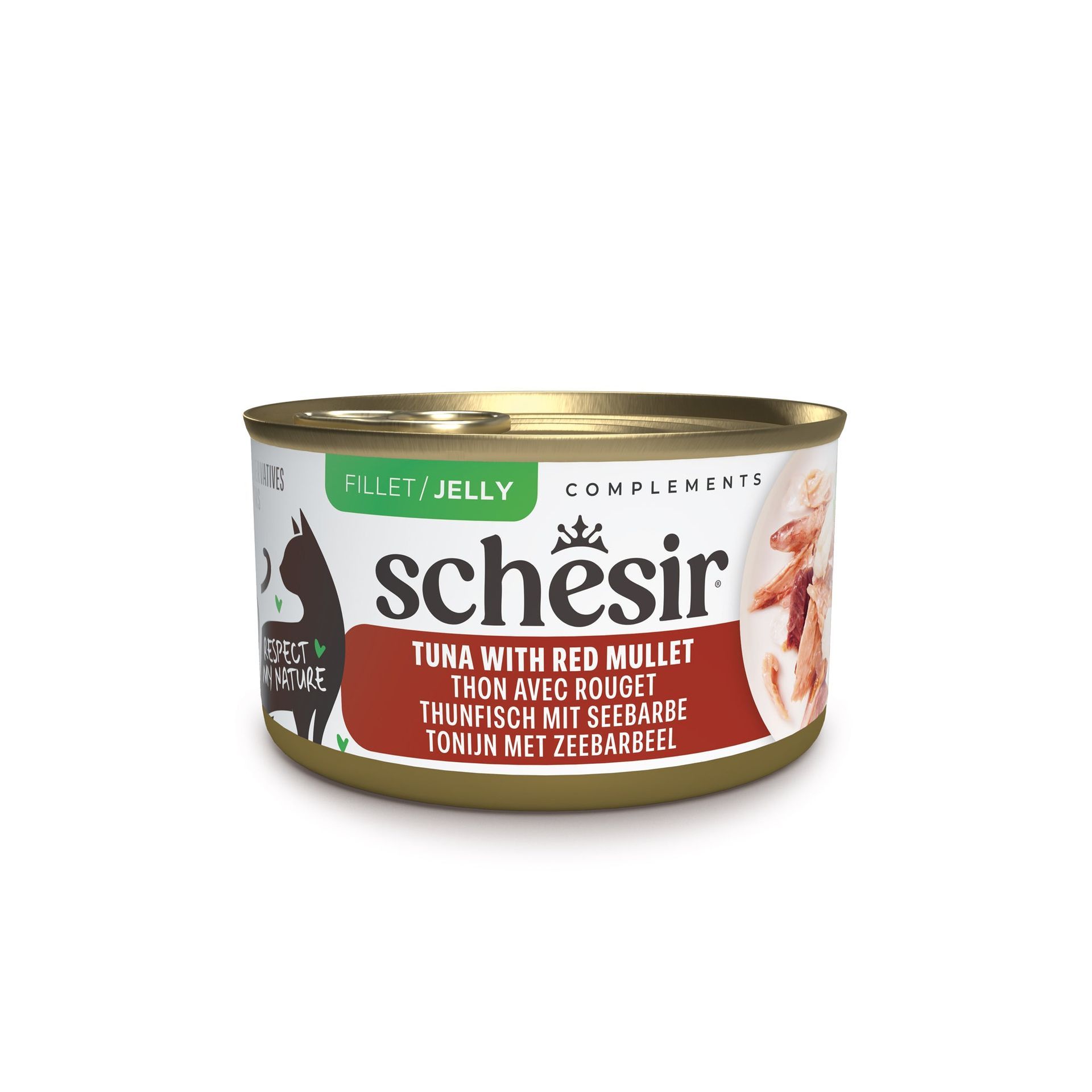 Boîte Schesir thon et rouget en gelée 70 g pour chat
