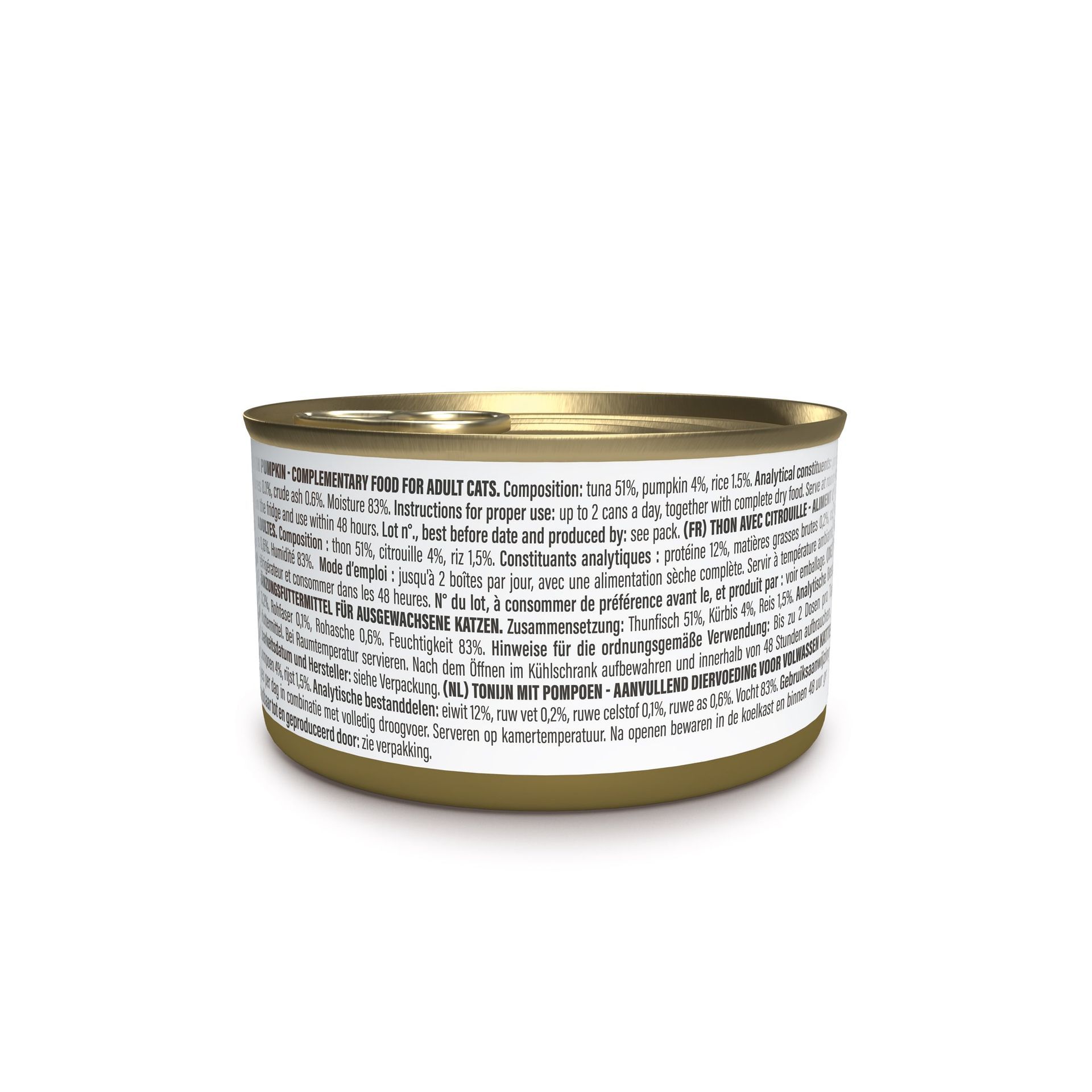 Boîte Schesir thon et citrouille en bouillon 70 g pour chat
