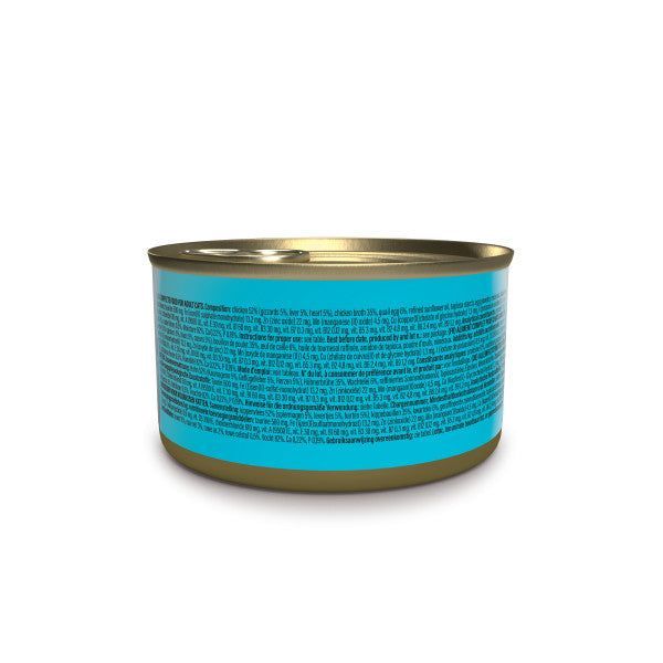 Boîte Schesir After Dark au poulet et à l’œuf de caille en bouillon pour chat adulte, 80 g