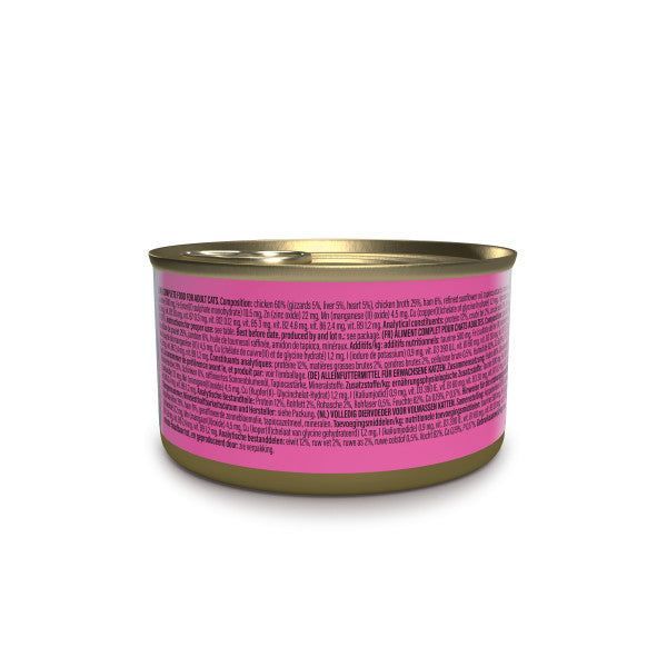 Boîte Schesir After Dark au poulet et au jambon en bouillon pour chat adulte, 80 g