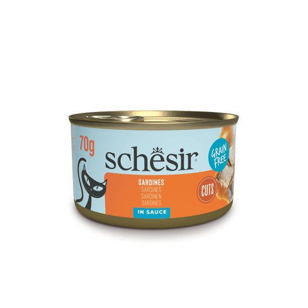 Boîte Schesir filets de sardines en sauce 70 g pour chat