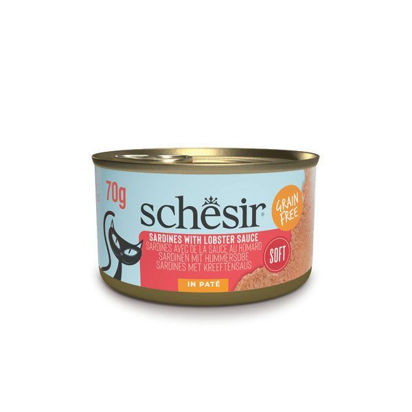 Boîte Schesir pâté de sardines sauce homard 70 g pour chat