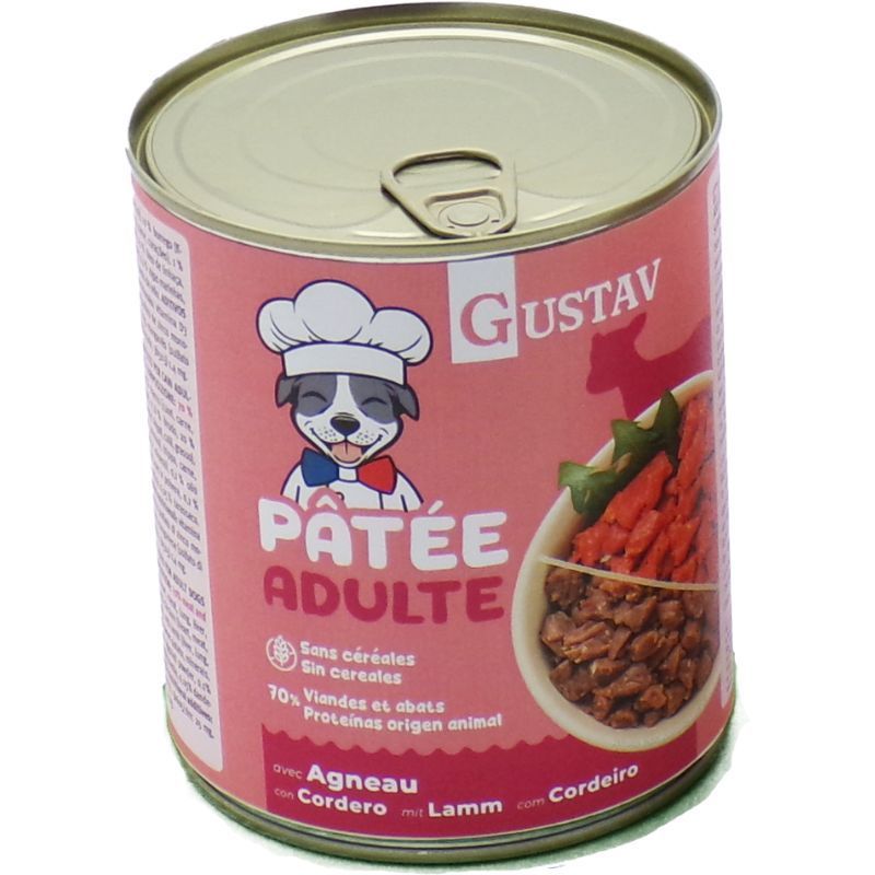 Pâtée pour chien Gustave 800 g - Bubimex