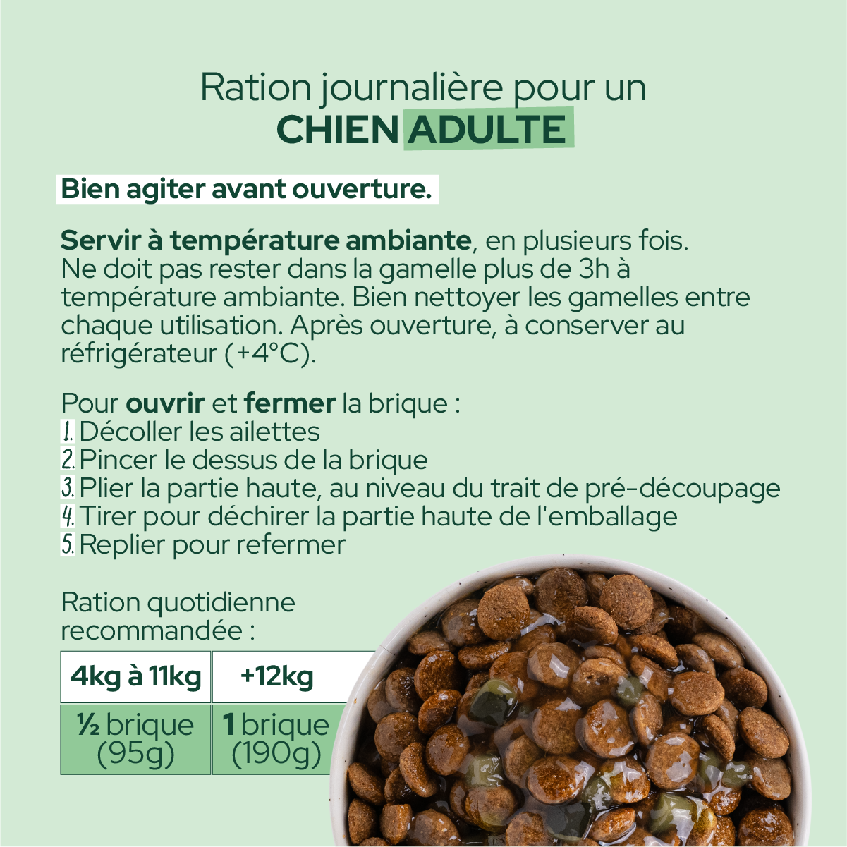 Sauce aux courgettes (Chien) - Équilibre & Instinct composition et conseils d'utilisation