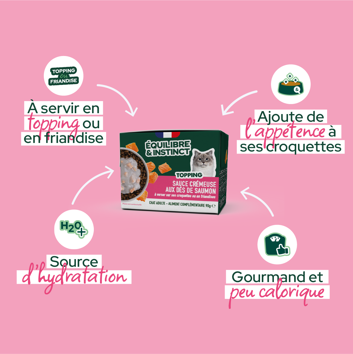 Sauce crémeuse aux dés de saumon (Chat) - Équilibre & Instinct photo principale