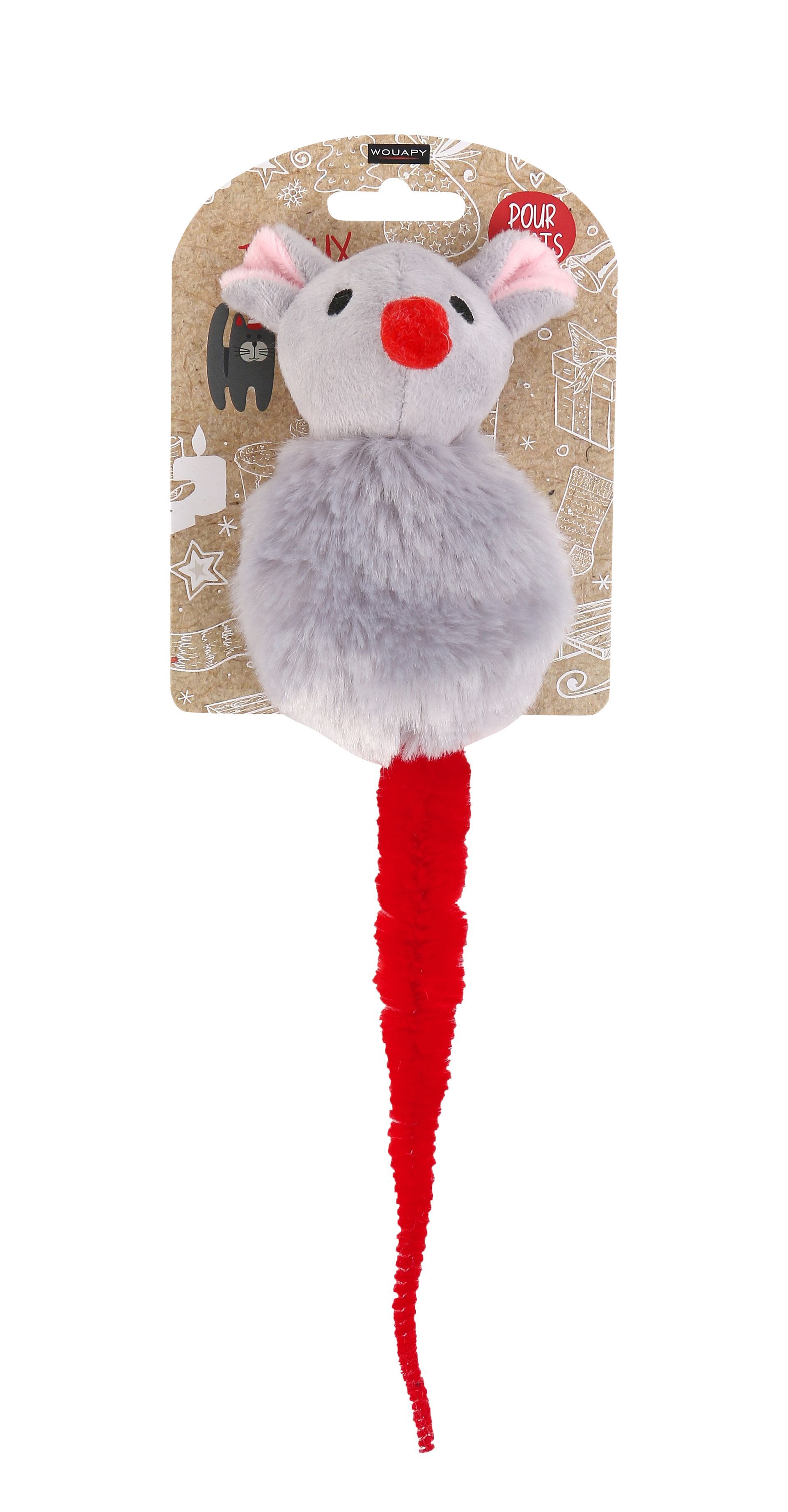 Souris de Noël avec chenille pour chat — Wouapy — 213705 — vue principale
