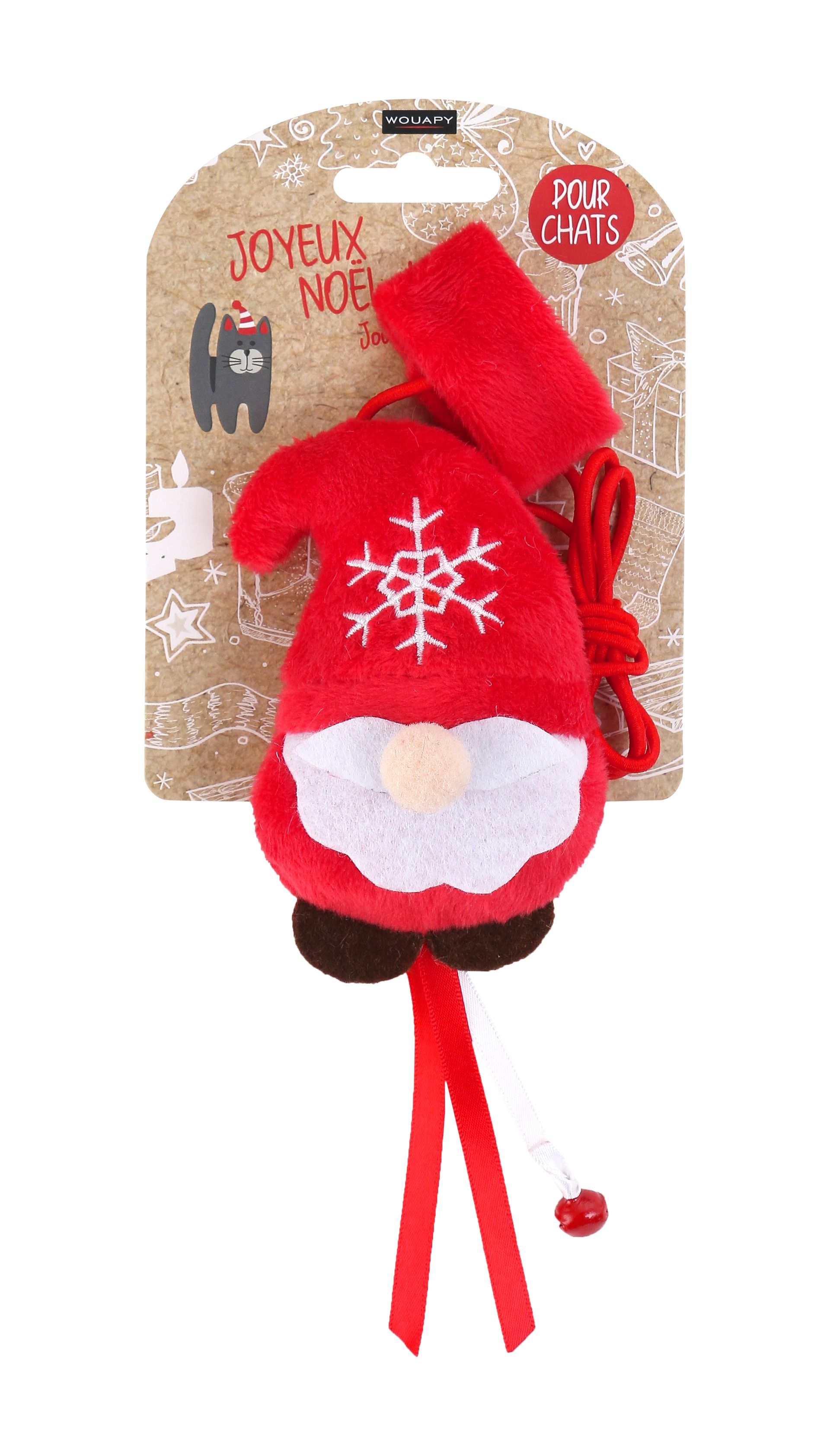 Gnome de Noël à accrocher à une poignée pour chat — Wouapy — 213710 — vue principale