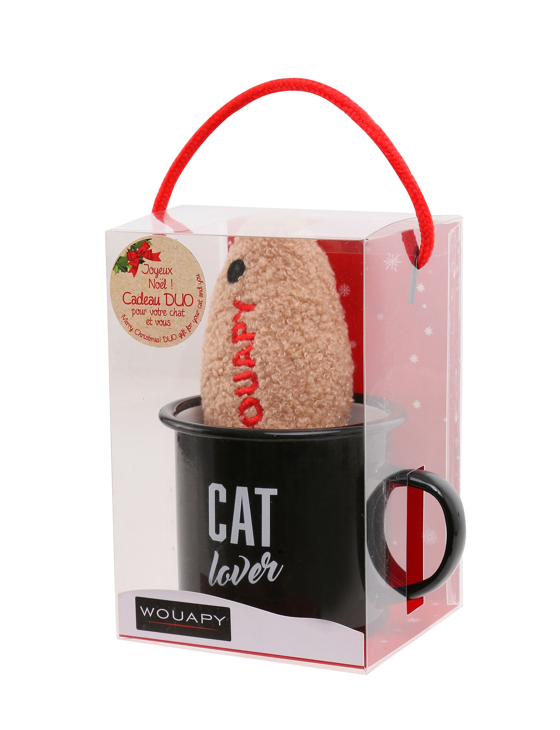 Coffret de Noël chat et maître, mug et poisson — Wouapy — 213811ABE — vue principale