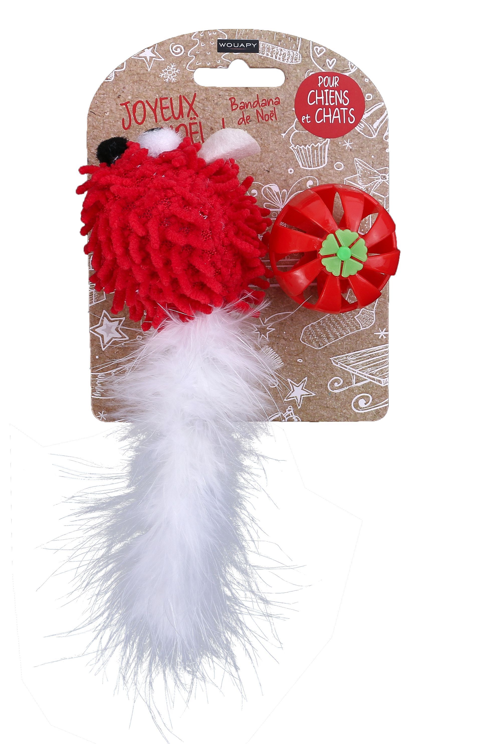 Souris à poils avec balle de Noël pour chat — Wouapy — 215734RGE — vue principale