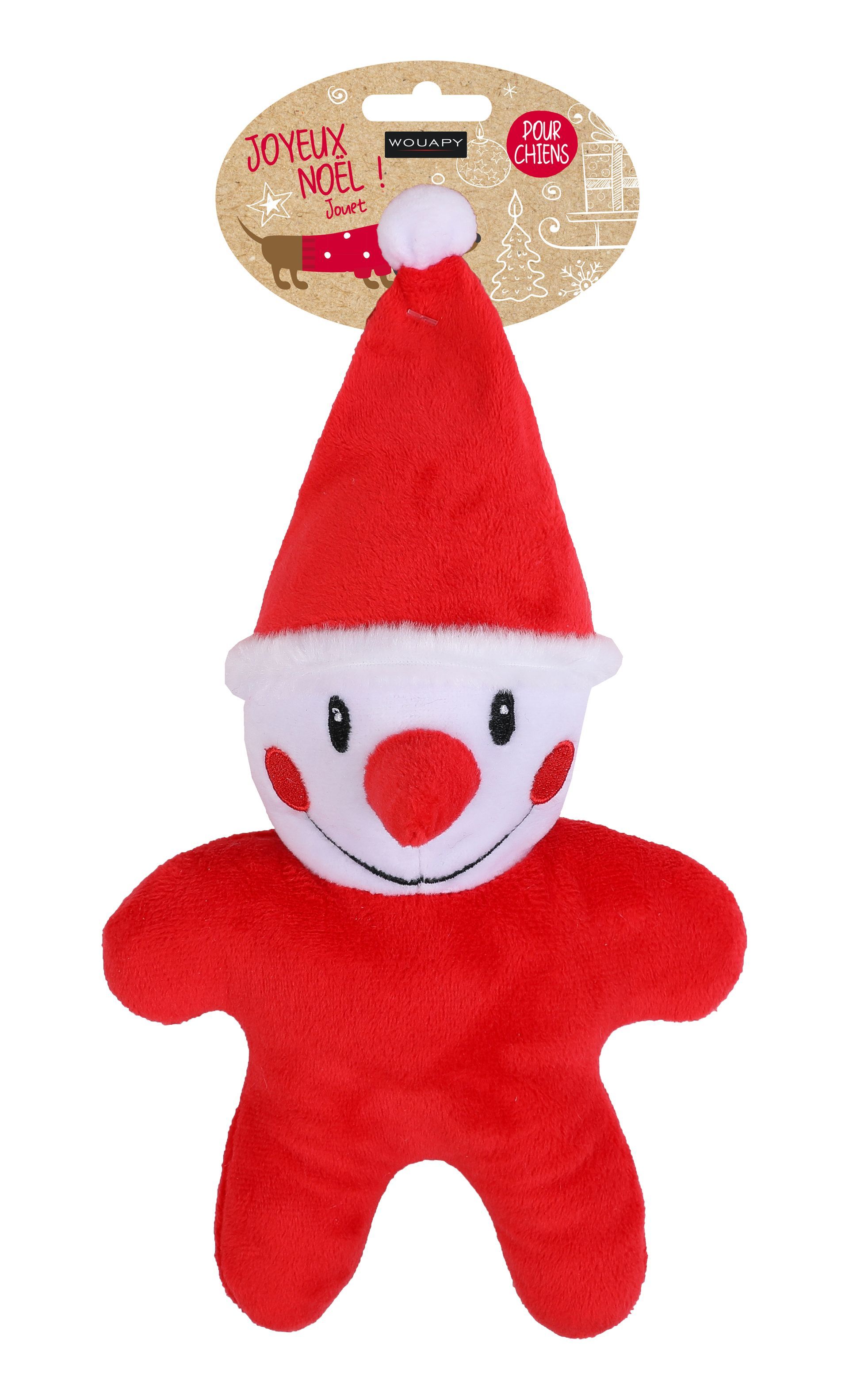 Bonhomme de Noël en peluche sonore pour chien — Wouapy — 215753 — vue principale
