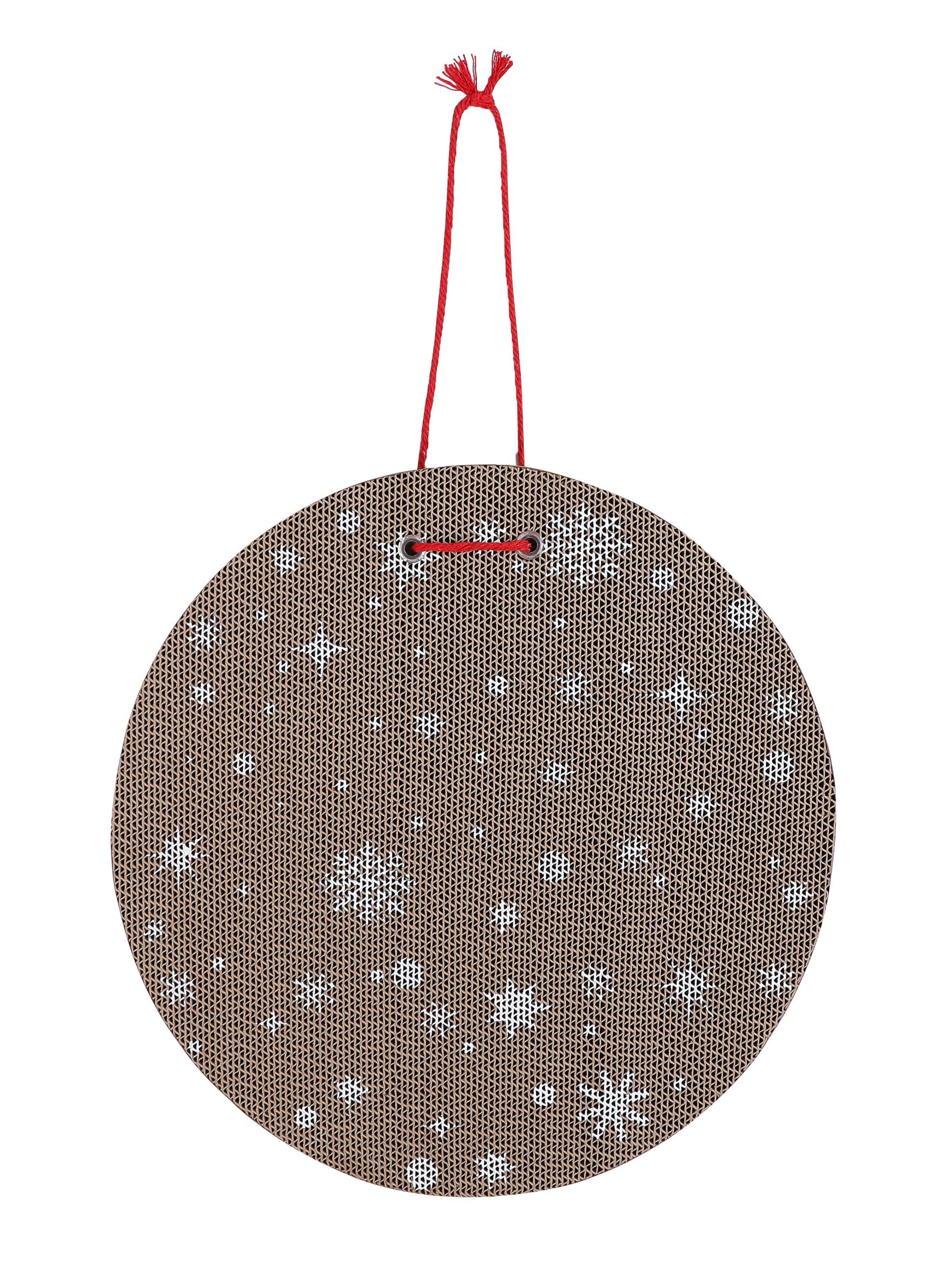 Griffoir rond imprimé de Noël pour chat — Wouapy — 217295FLC — vue principale