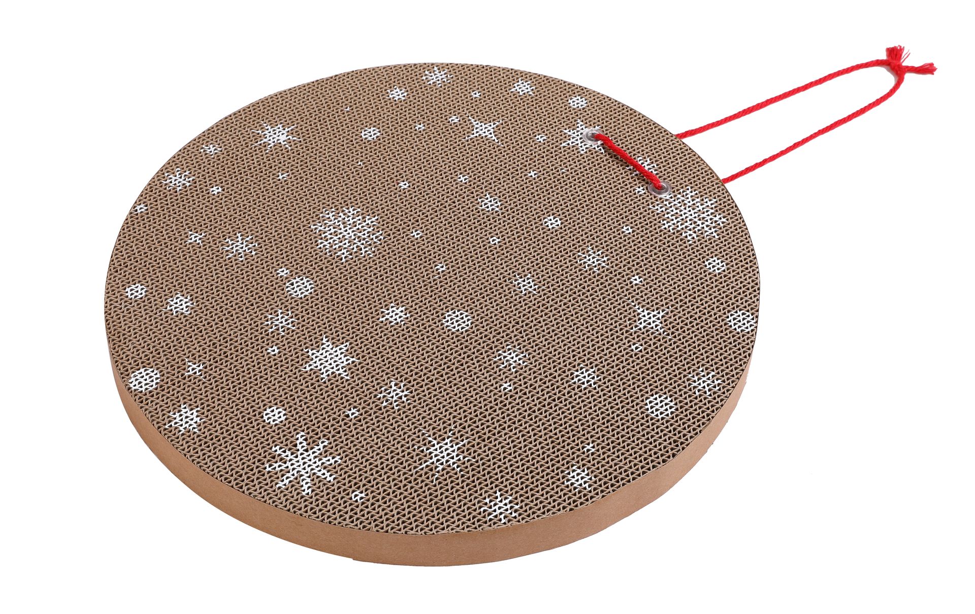 Griffoir rond imprimé de Noël pour chat — Wouapy — 217295FLC — vue principale