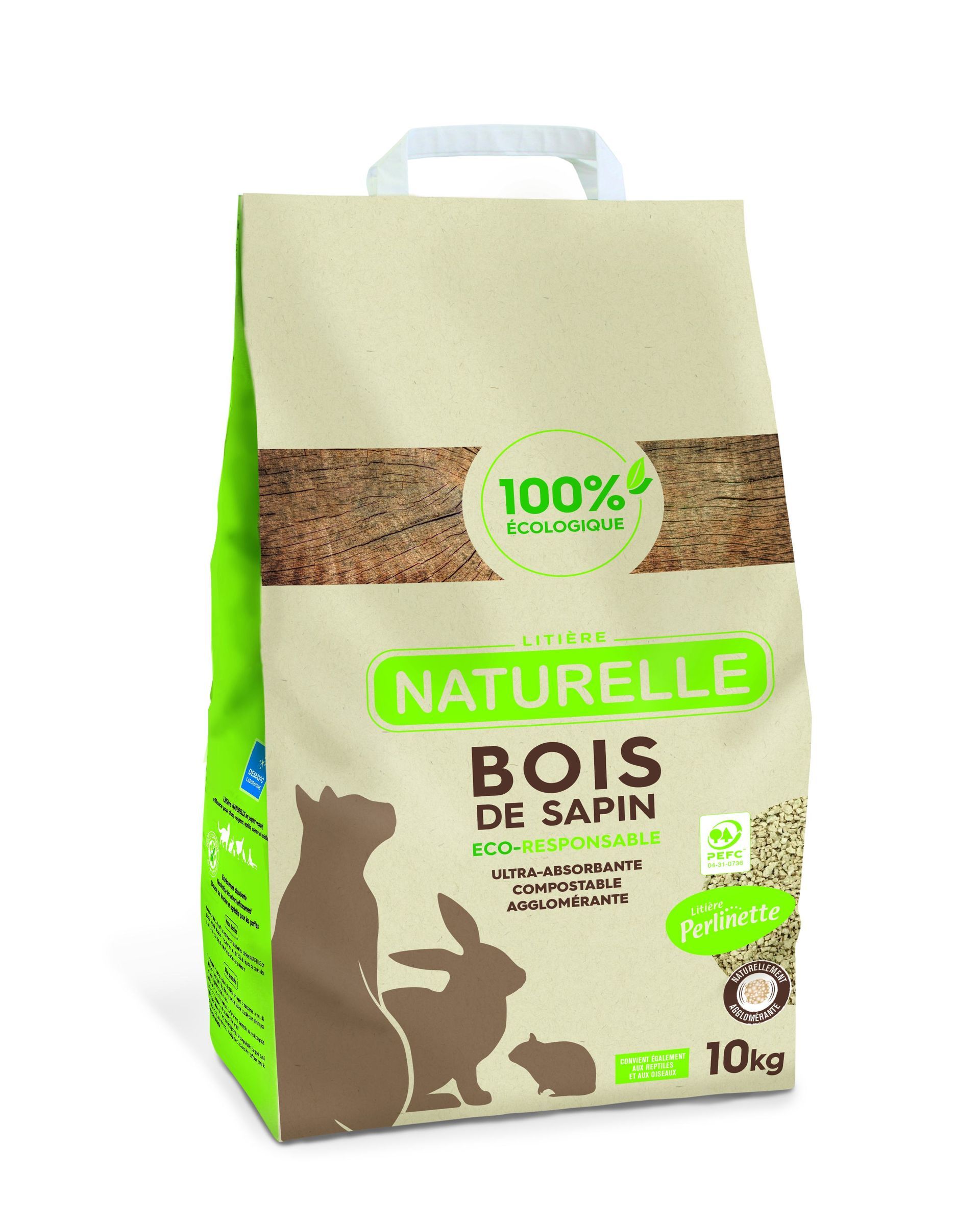 Litière Perlinette bois de sapin 10 L - Demavic