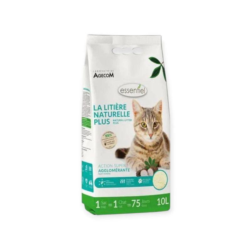 Litière Plus manioc 10 L - Essentiel