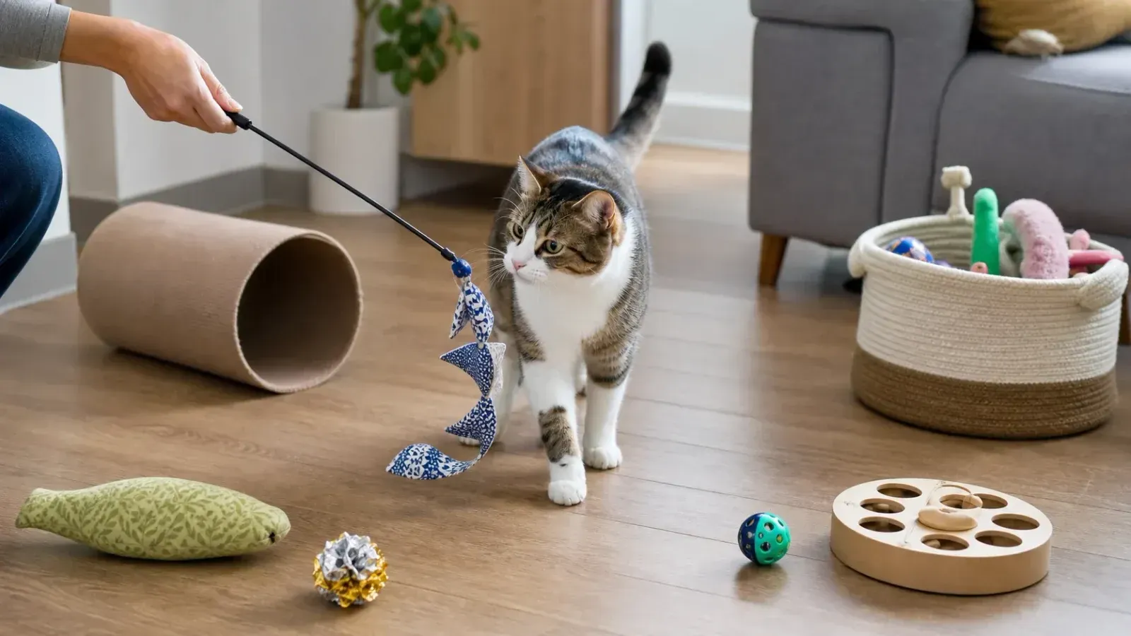 10 types de jouets pour varier le jeu du chat