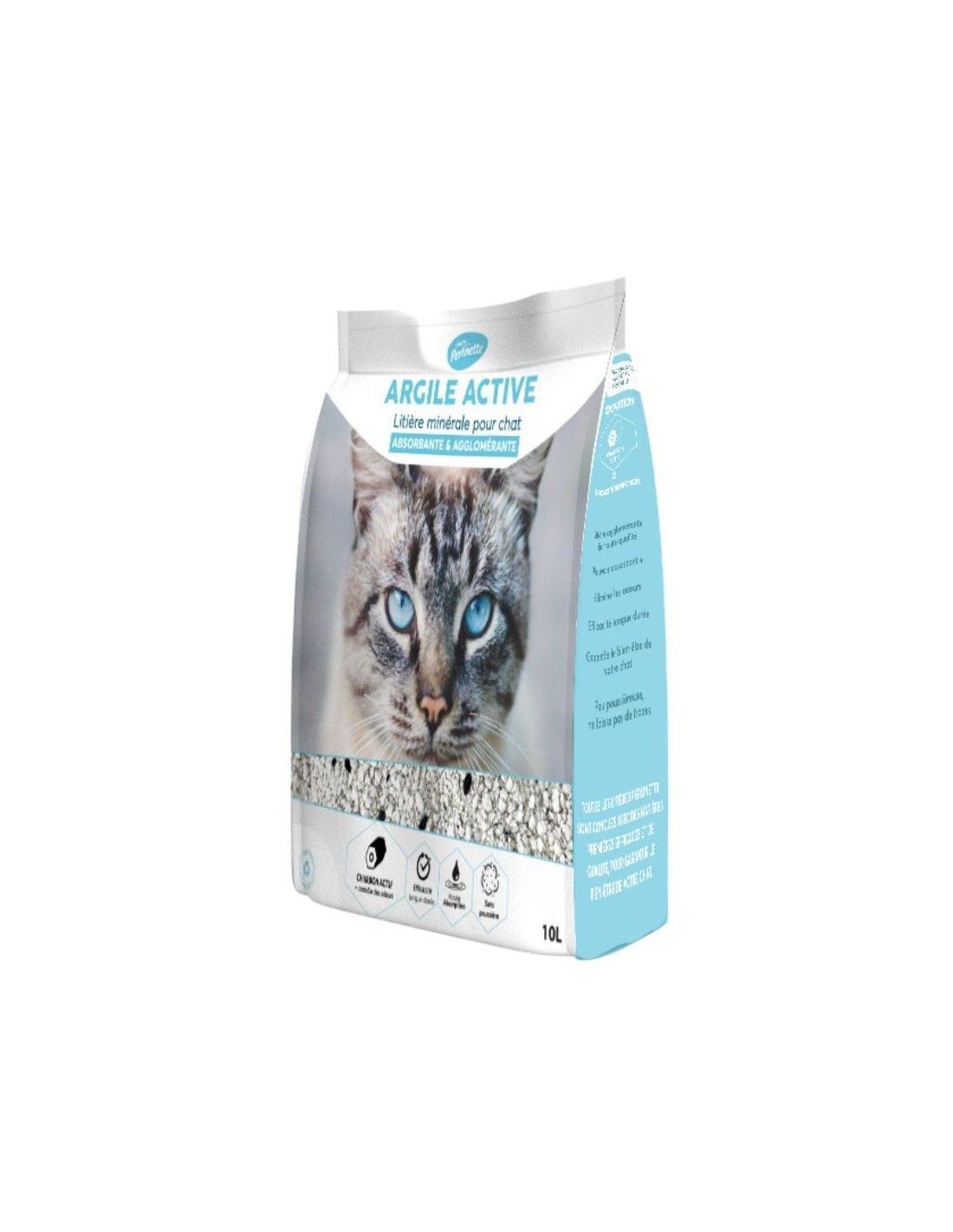 Litière Perlinette Argile Active 10 L - vue avant