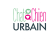 Logo : &laquo; Chat & Chien URBAIN &raquo; en turquoise et magenta, avec des silhouettes de chat et de chien