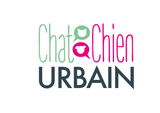 Logo : &laquo; Chat & Chien URBAIN &raquo; en turquoise et magenta, avec des silhouettes de chat et de chien
