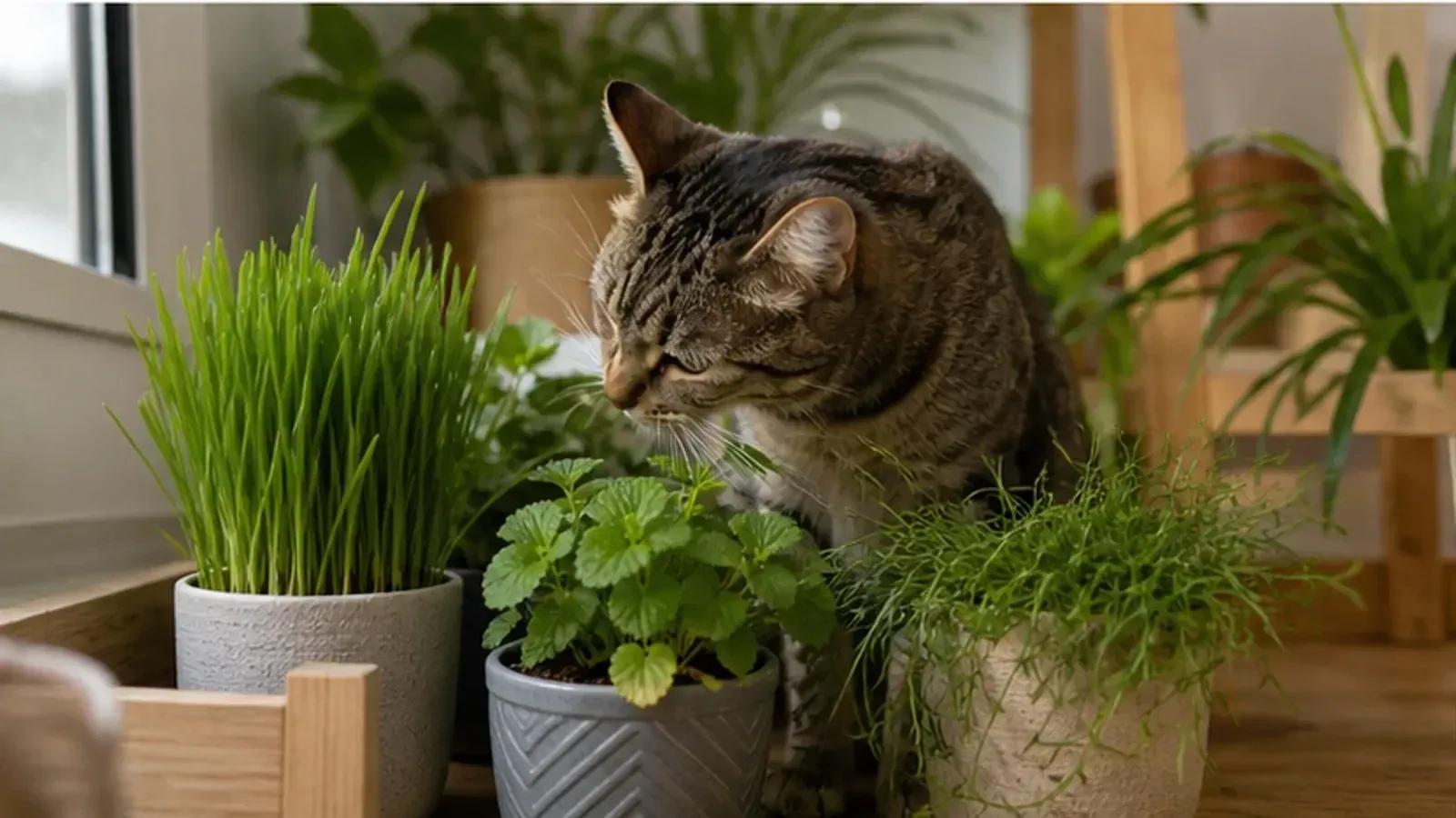 Offrez un coin de nature &agrave; votre chat en lui plantant un mini jardin d&rsquo;int&eacute;rieur !