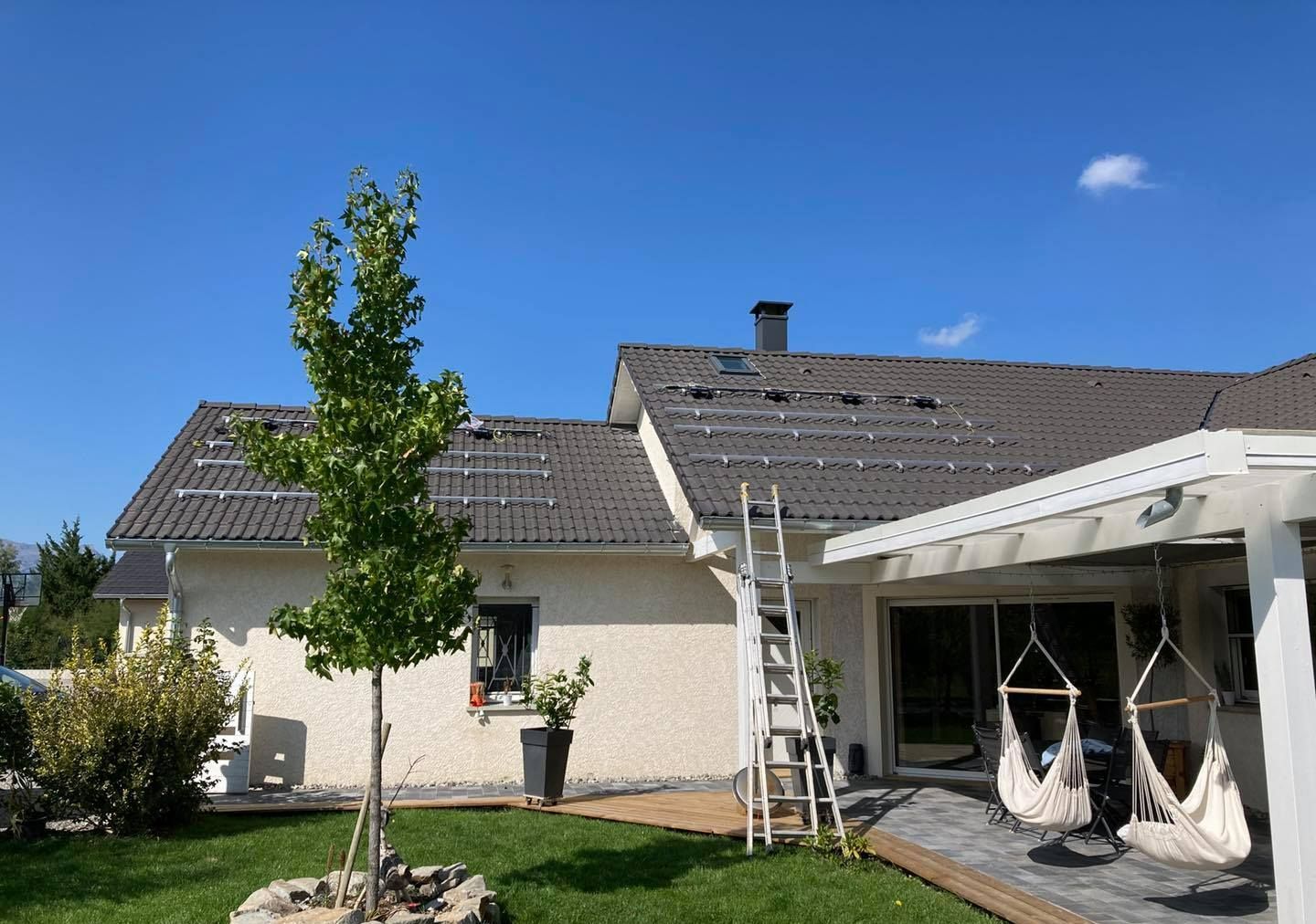 Une toiture avant la pose de panneaux photovoltaïques