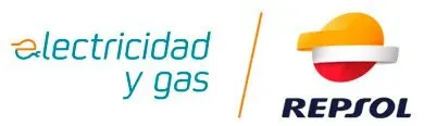 A logo for repsol says electricidad y gas