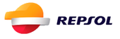 Se muestra un logotipo de Repsol sobre un fondo blanco.