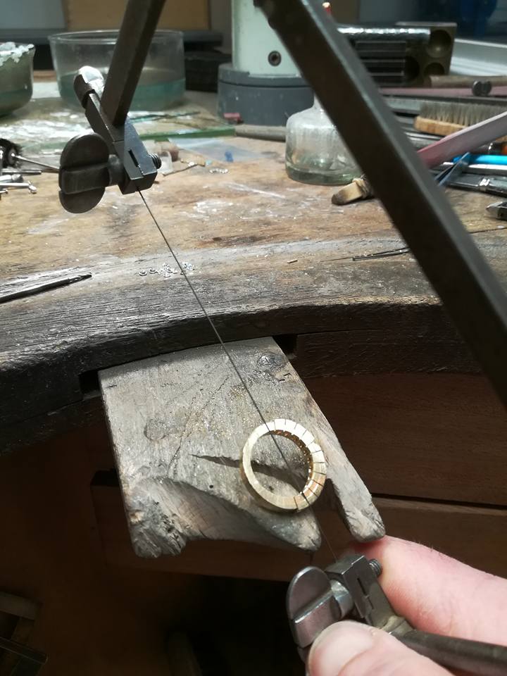 Bague en cours de création
