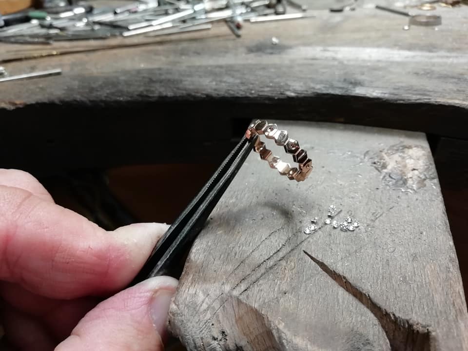 Création d'une bague terminée