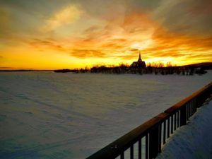 Lapland - church - twilight