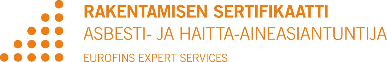 Logo with orange dots and text