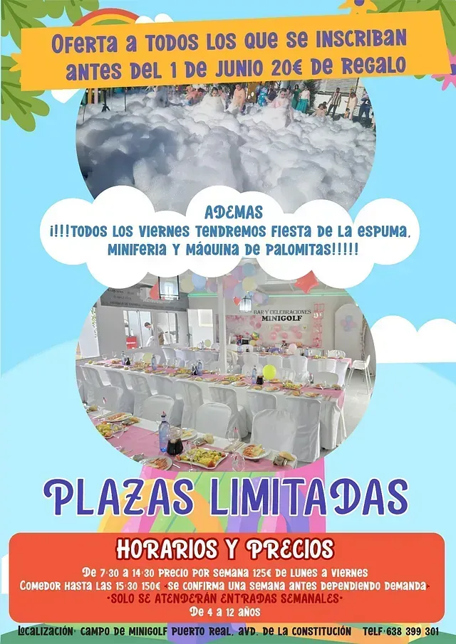 Un anuncio de plazas limitadas en español