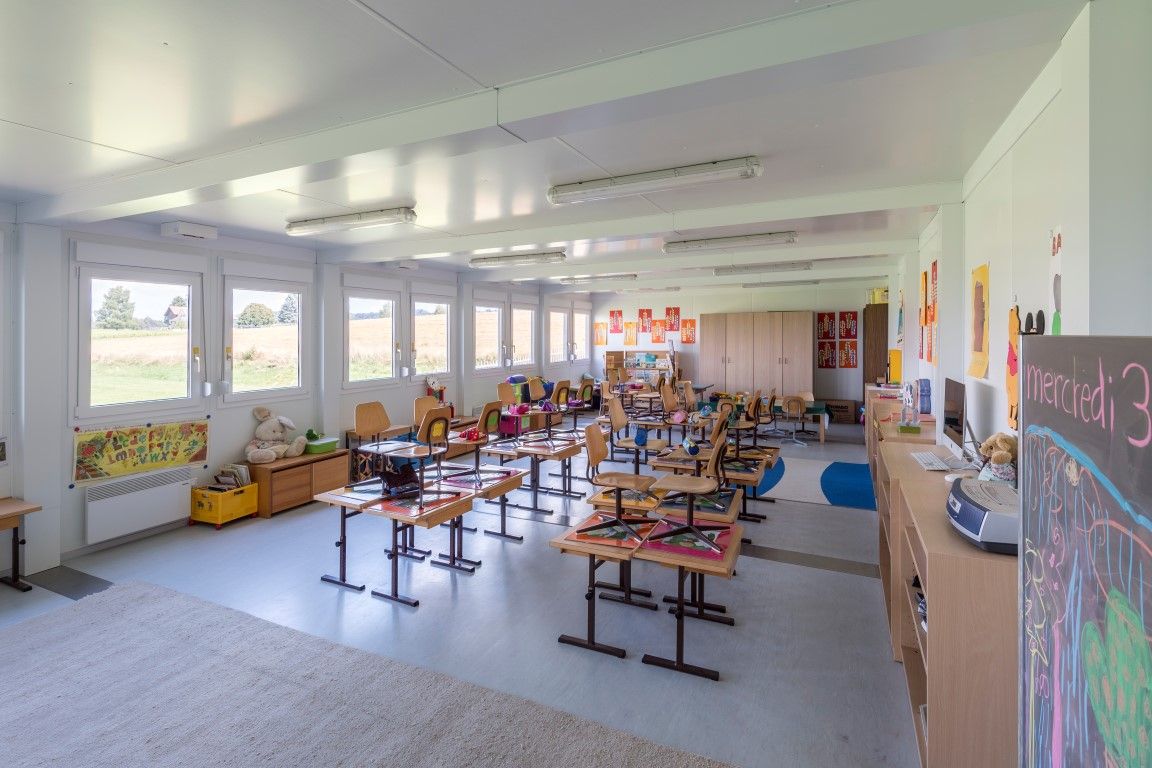 Écoles et UAPE, bâtiments provisoires en Suisse romande - Boxplay SA