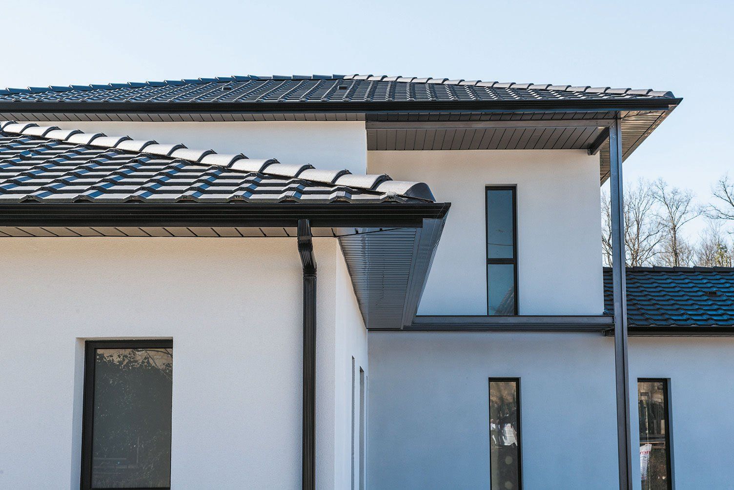 Gouttière en trapèze noire