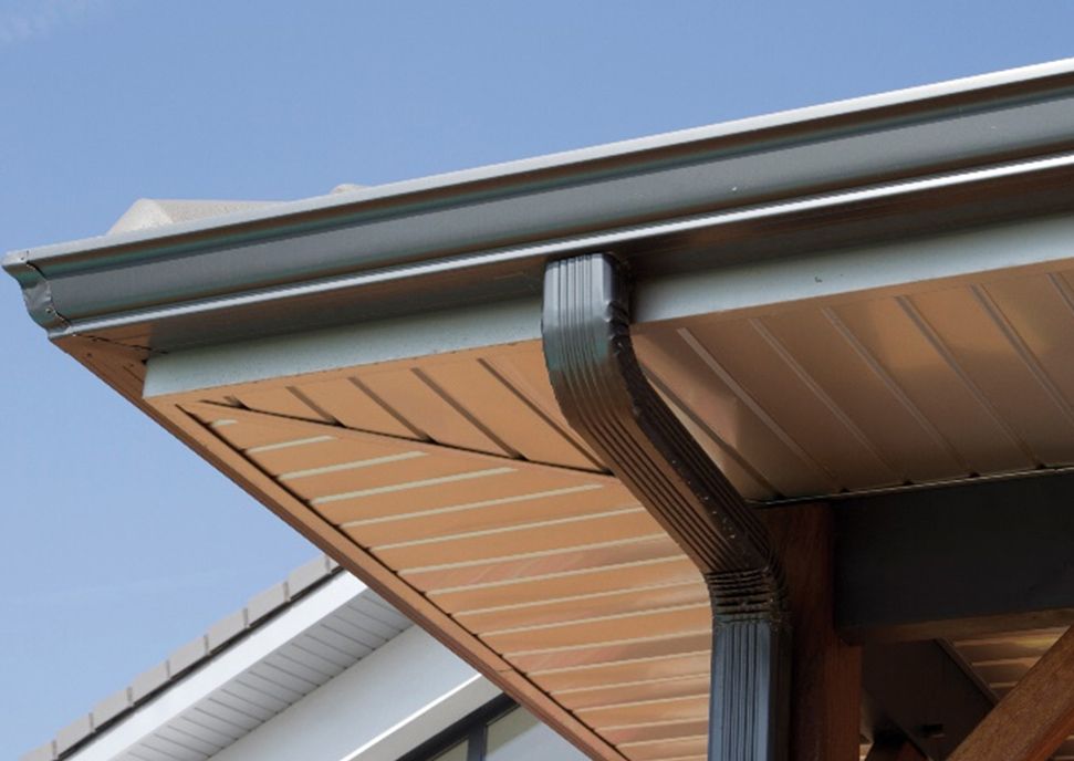 Sous-face an aluminium gris clair avec gouttière