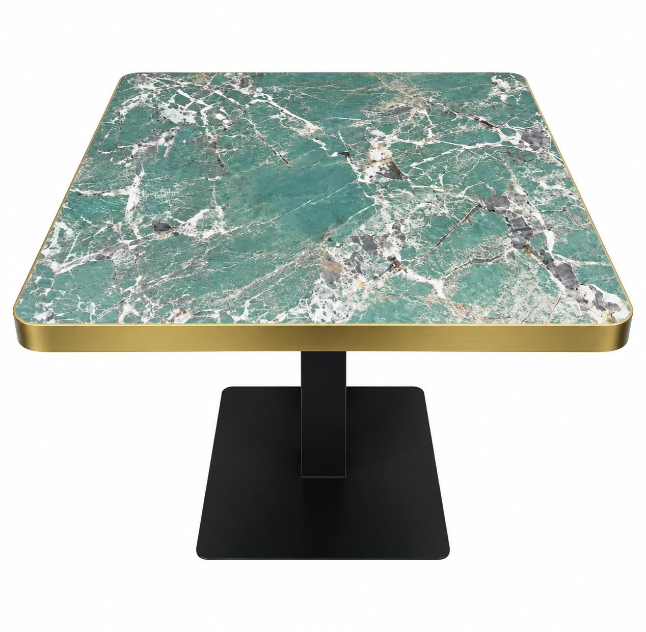 Mesa piedra sintetizada efecto marmol verde agua