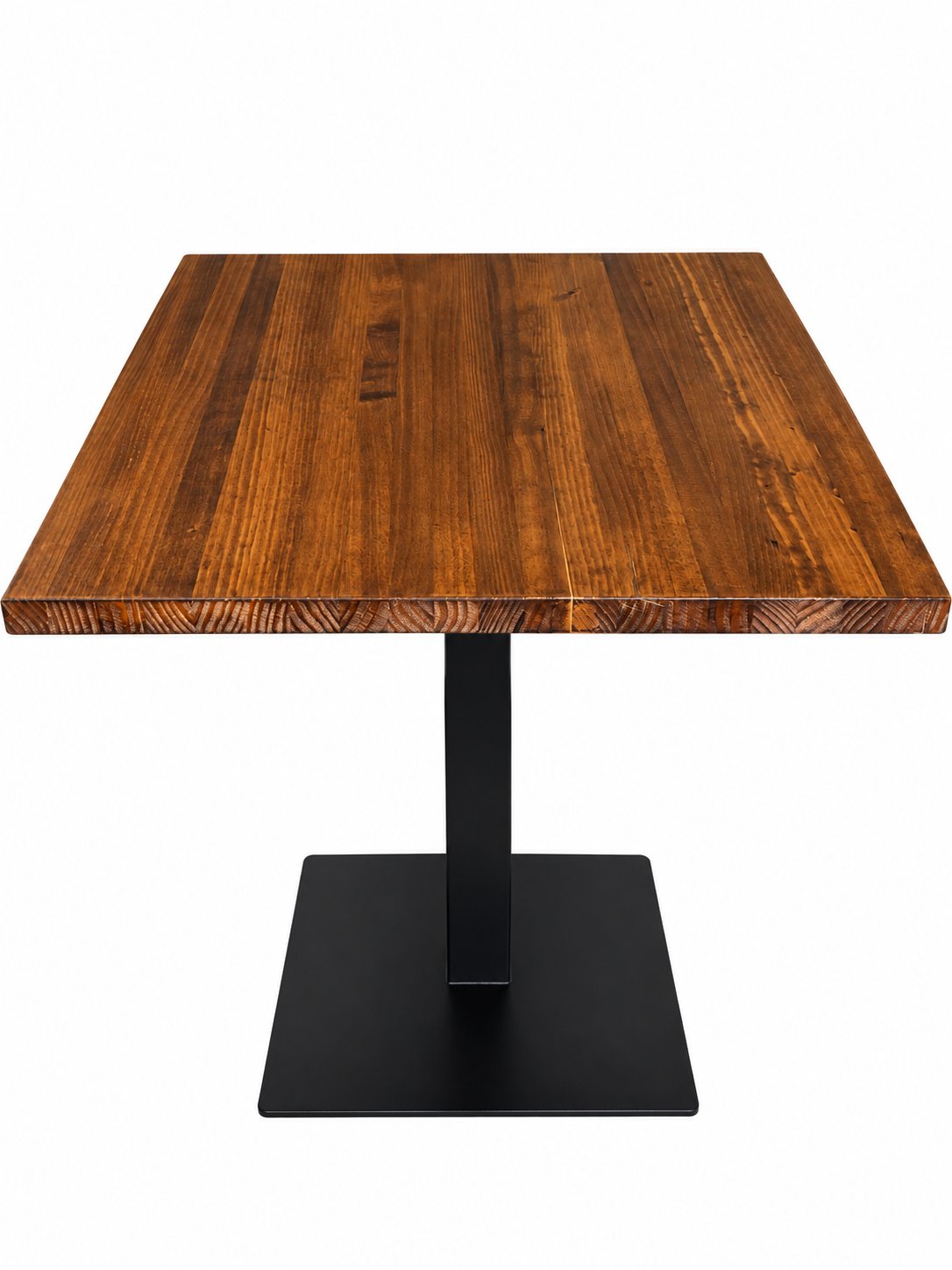 Mesa madera natural de pino tono nogal