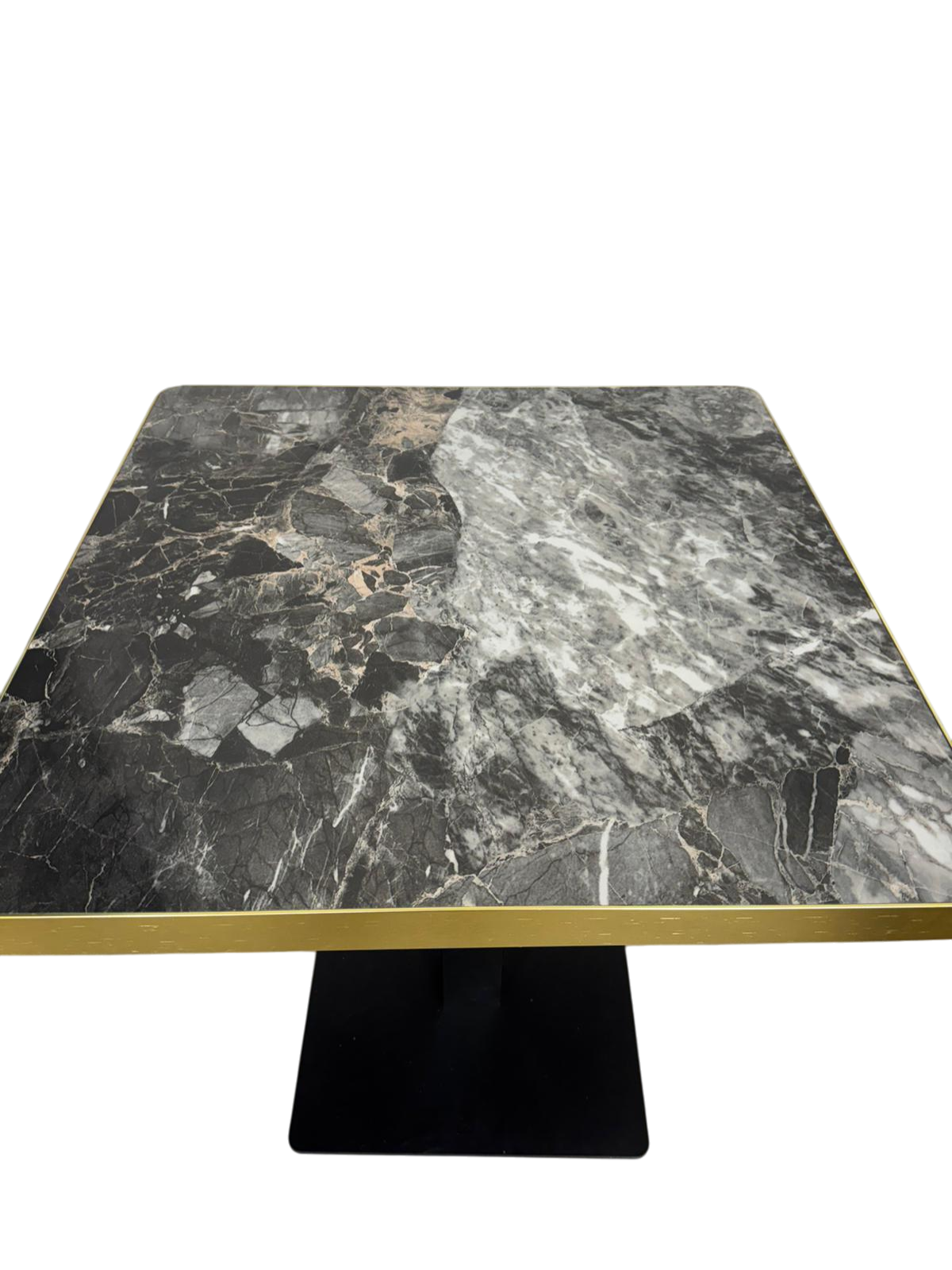 Mesa piedra sintetizada efecto marmol negro