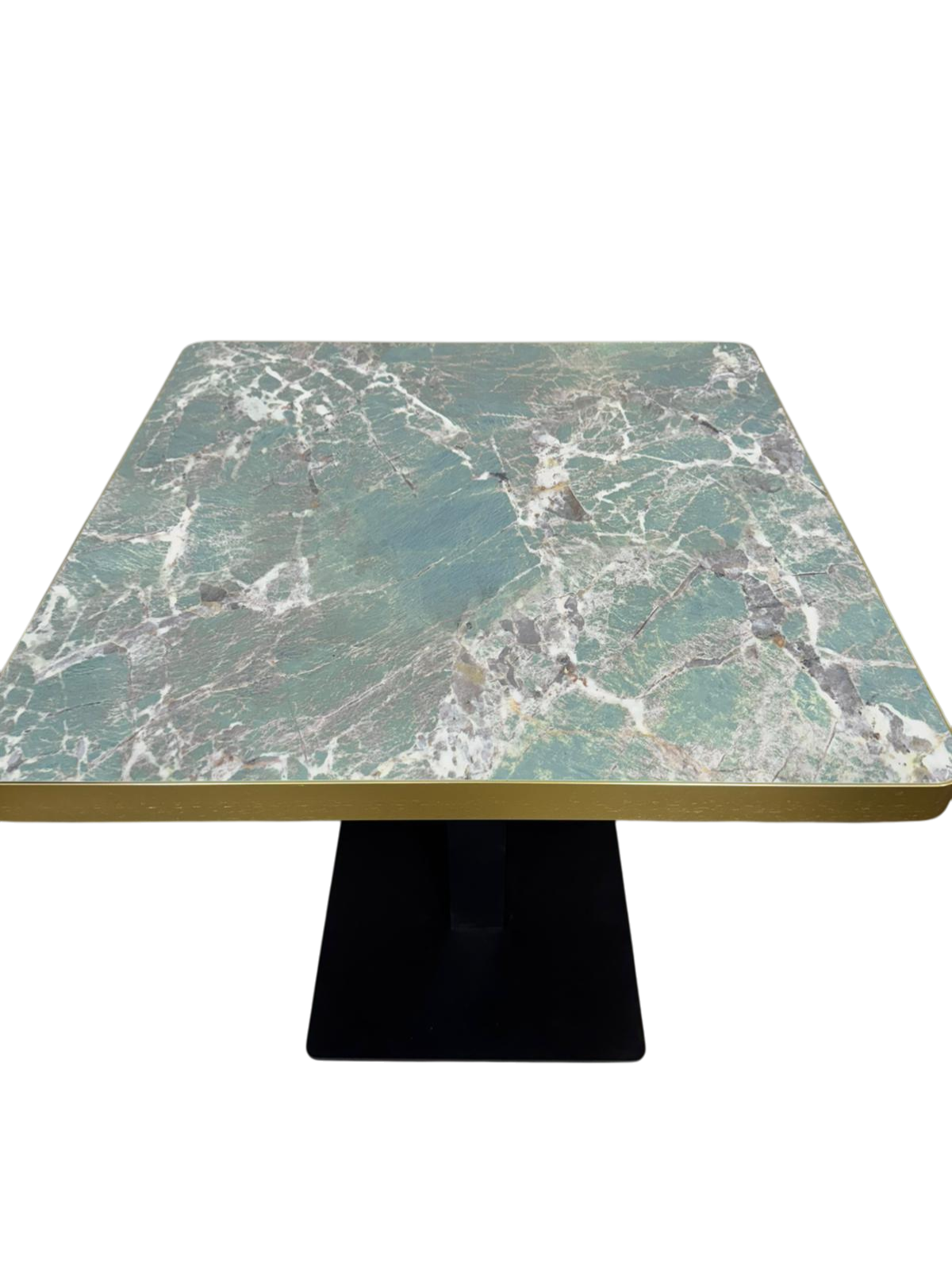 Mesa piedra sintetizada efecto marmol verde agua