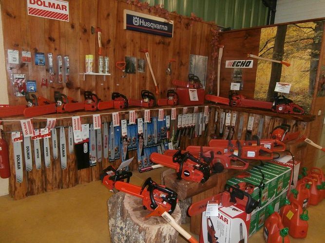 Rayon présentant des tronçonneuses