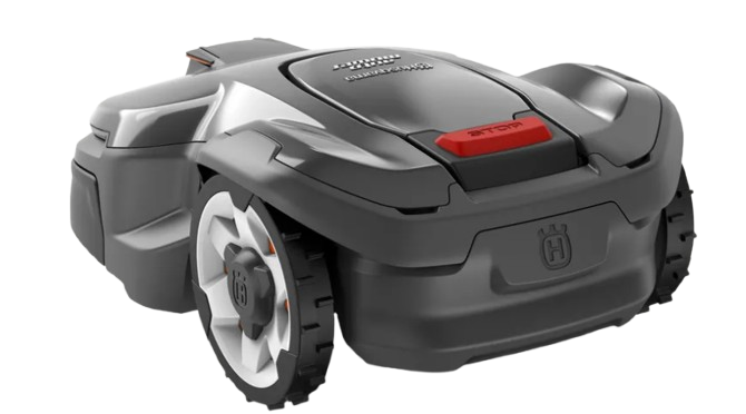 Robot de tonte gris foncé