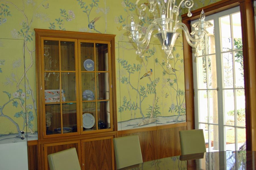 Mustertapete DeGournay - Handbemalte Seidentapete