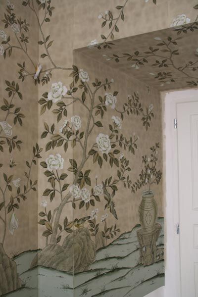 Mustertapete DeGournay - Handbemalte Seidentapete