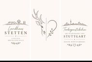 Landhaus Stetten + Torbogenstübchen Zwei Orte, eine Auszeit. Logo mit halbem Hirsch, Herz und Text:
Landhaus Stetten + Torbogenstübchen
Zwei Orte, eine Auszeit.