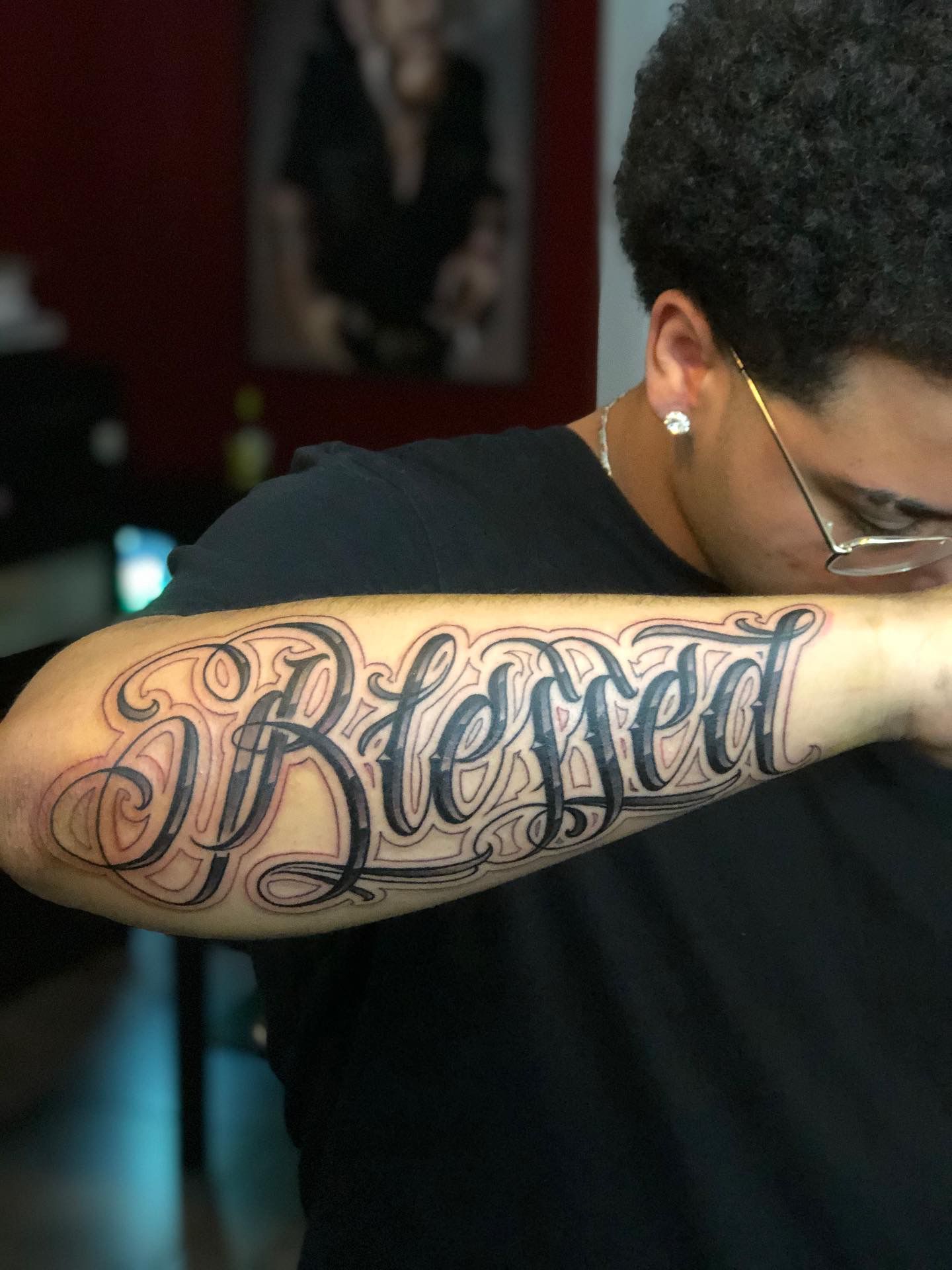 Tatouage d'un lettrage