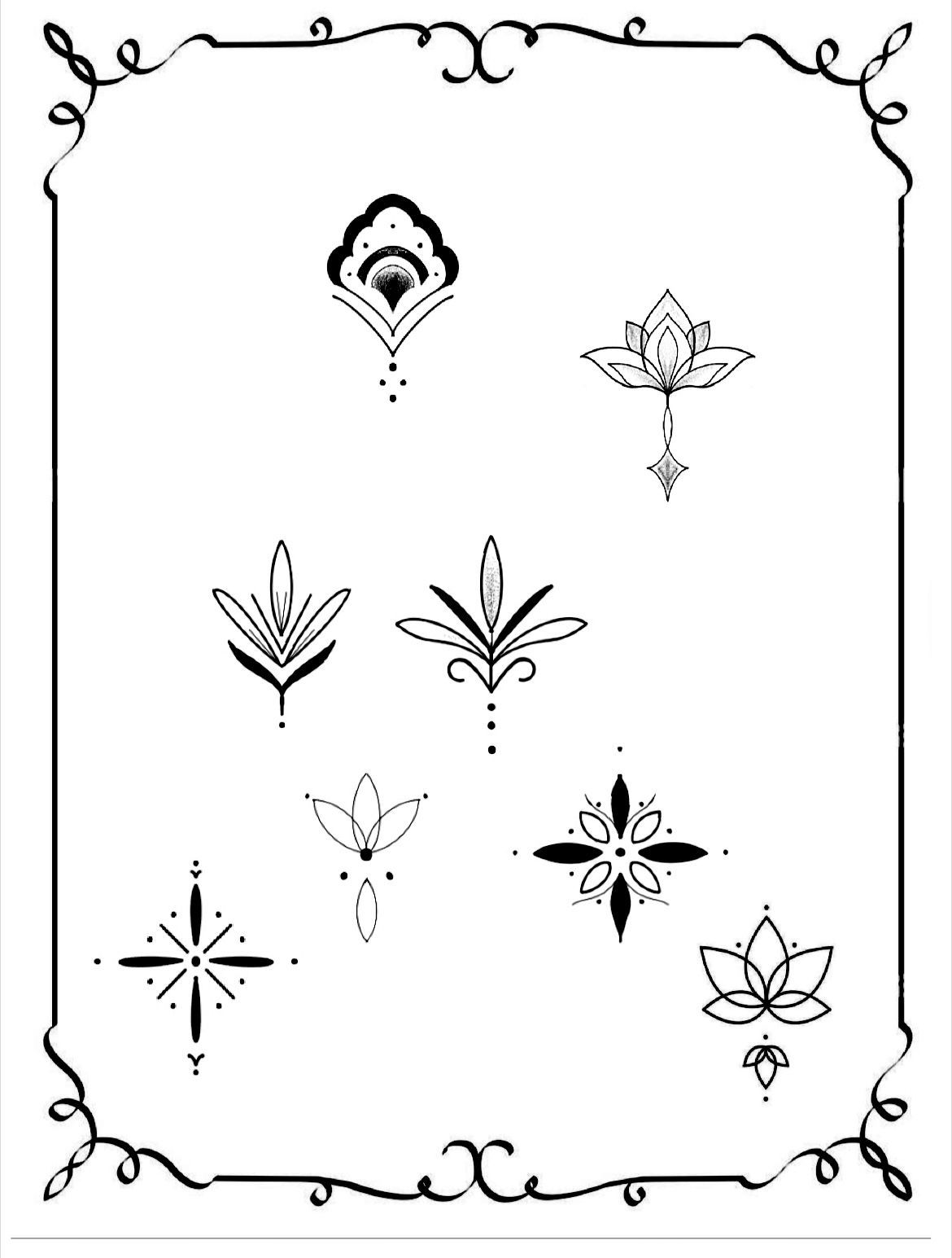 Tatouage flash ornemental