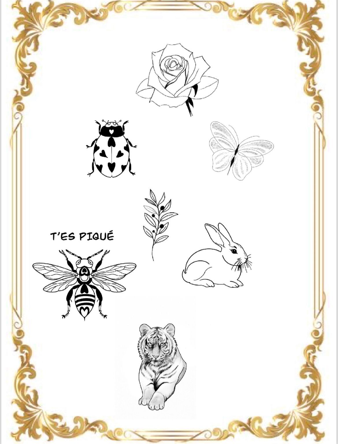Tatouage flash animaux