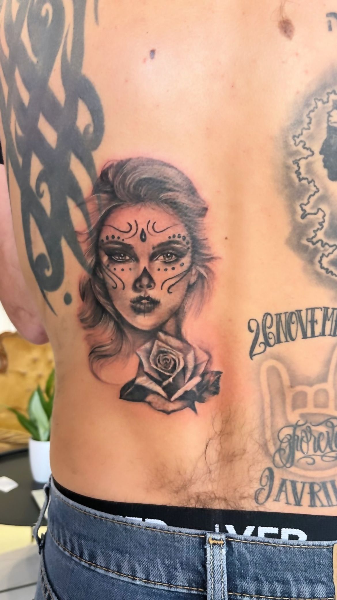 Tatouage dia de los muertos