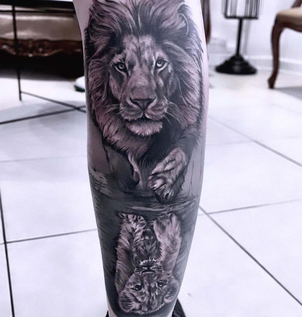 Tatouage de lion